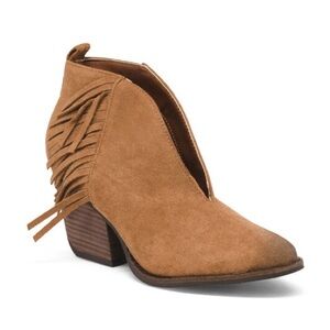 Coconuts by Matisse Fringe Ankle Booties - Brown